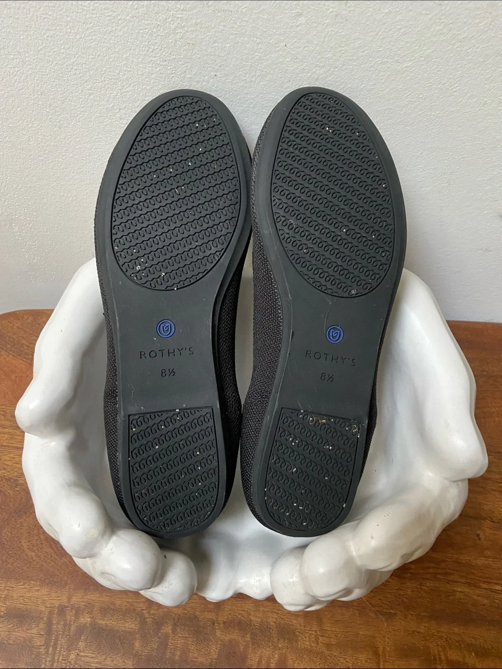 Rothy's Black Knit Round Toe Flats Ballet